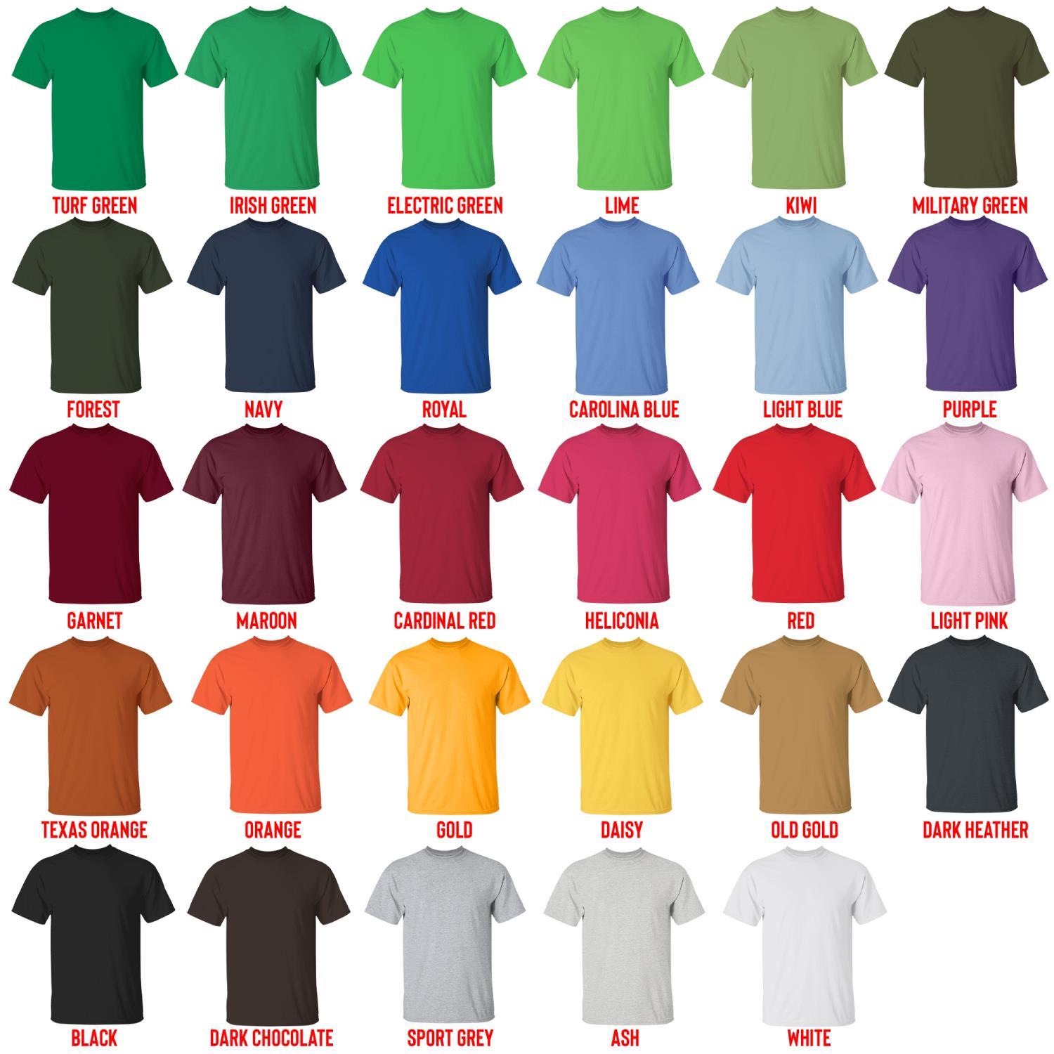 t shirt color chart - Outer Wilds UK Shop