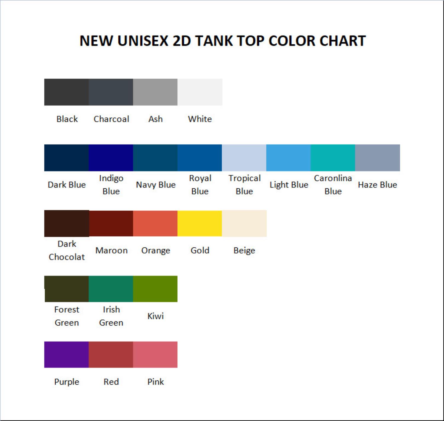 tank top color chart - Outer Wilds UK Shop