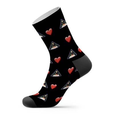 Outer Wilds Custom Photo Socks Heart Socks Black