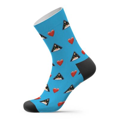 Outer Wilds Custom Photo Socks Heart Socks Blue