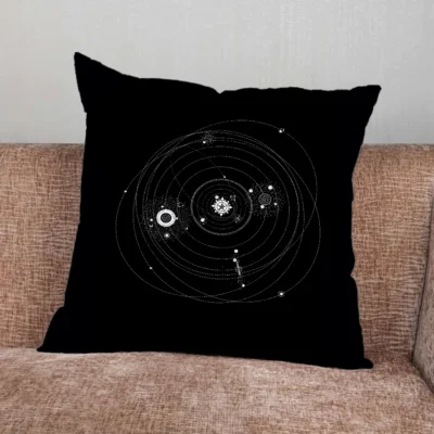 Outer Wilds Solar System Map Throw Pillow