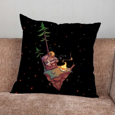 Outer Wilds Nomad’s Camp Throw Pillow