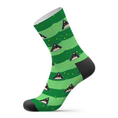 Outer Wilds Custom Photo Socks Striped Printed Socks Green