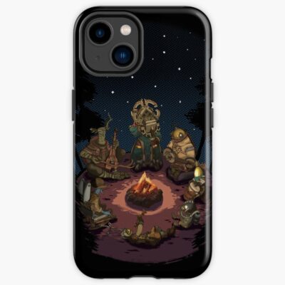 Outer Wilds Campfire Scene With All Characters Sitting Together Iphone Case