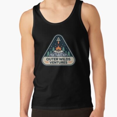Outer Wilds Ventures Cosmic Exploration And Campfire Symbol Tank Top