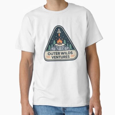 Outer Wilds Ventures Cosmic Exploration And Campfire Symbol T-shirt