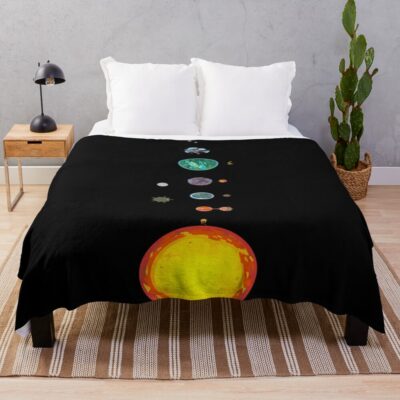 Outer Wilds Ship Log Map Throw Blanket