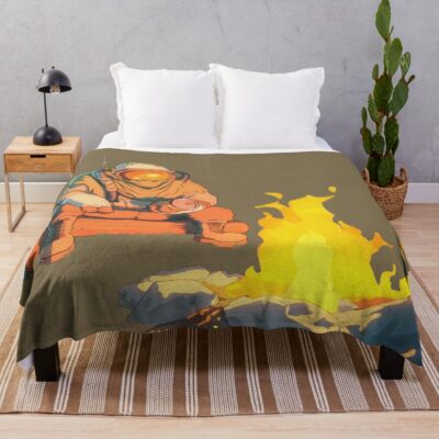 Outer Wilds Hatchling Campfire Throw Blanket