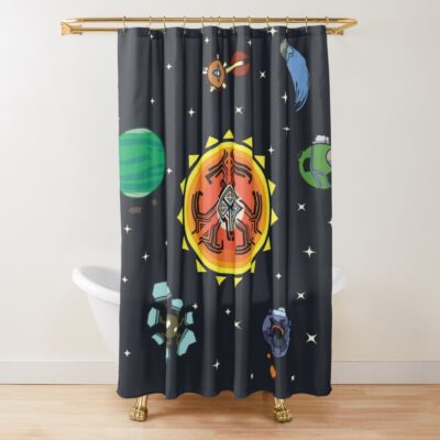 Hearthian Solar System Shower Curtain