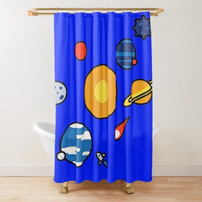 Outer Wilds Cosmic Exploration Shower Curtain