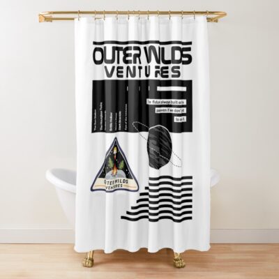 Nasa Inspired Outer Wilds Ventures Shower Curtain