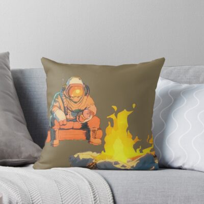 Outer Wilds Hatchling Campfire Throw Pillow