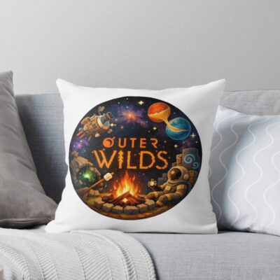 Outer Wilds Crazy Artwork Throw Pillow